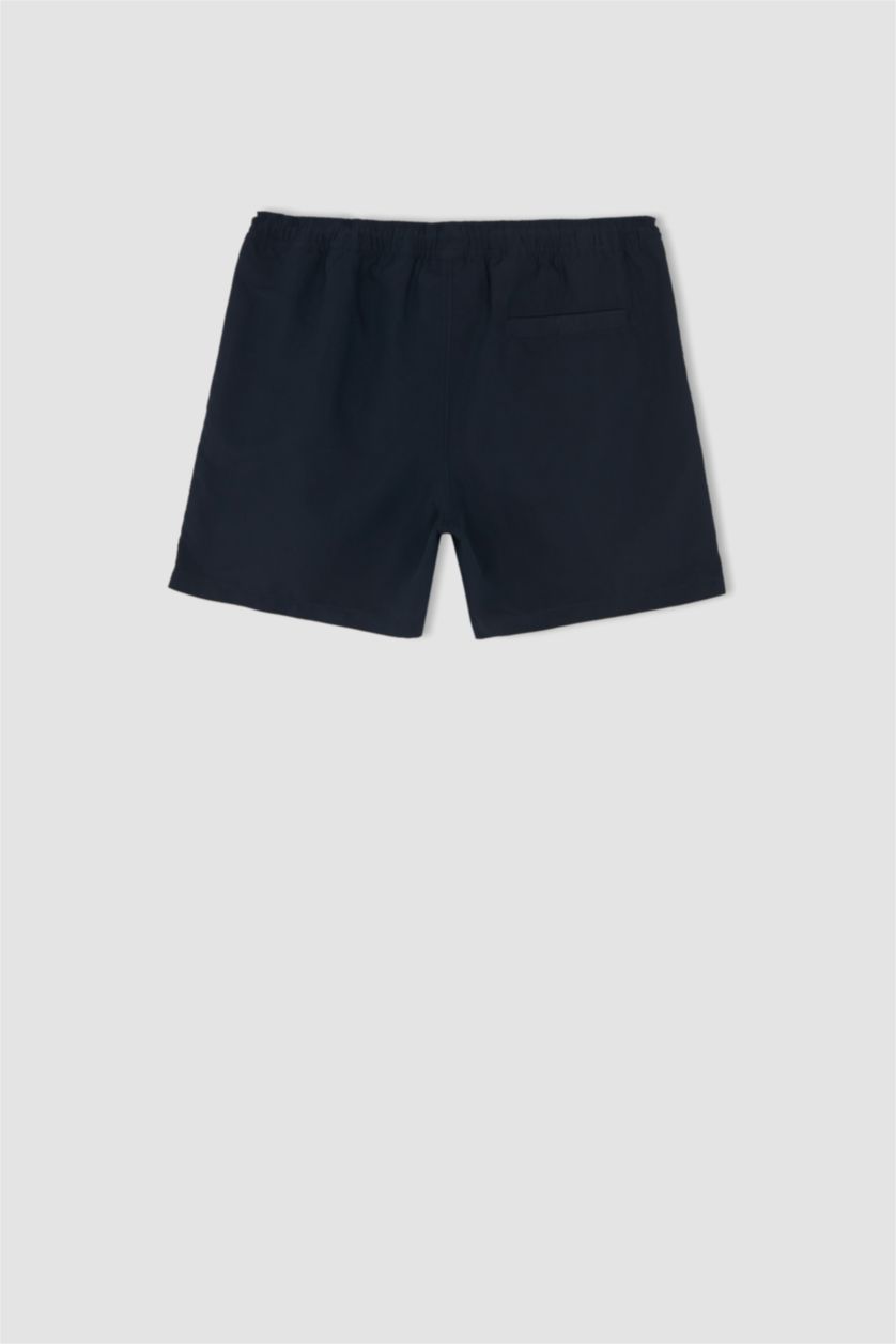 رجال كحلي شورت سباحة قصير أساسي