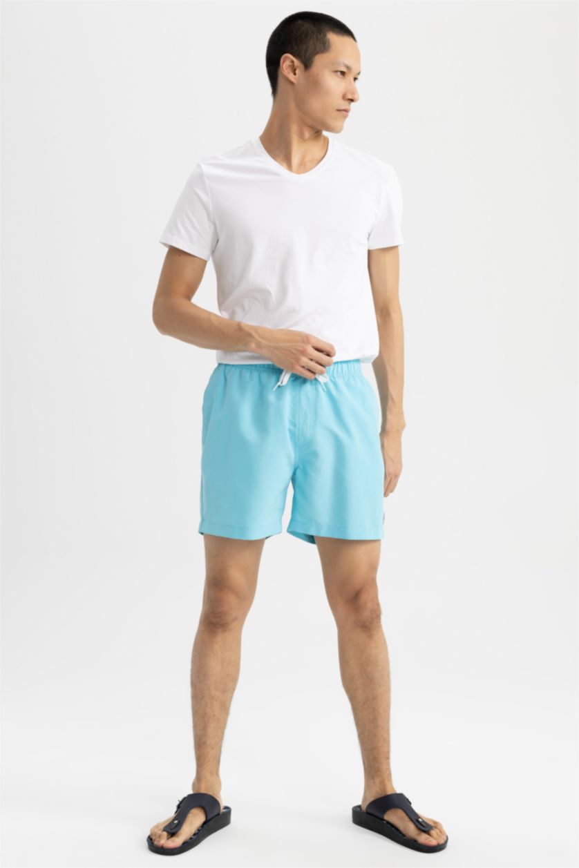 HOMME Turquoise Short de Bain Basique à Courte Longueur