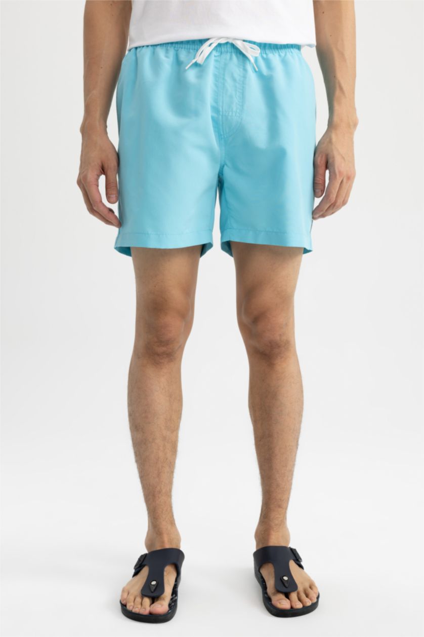 HOMME Turquoise Short de Bain Basique à Courte Longueur