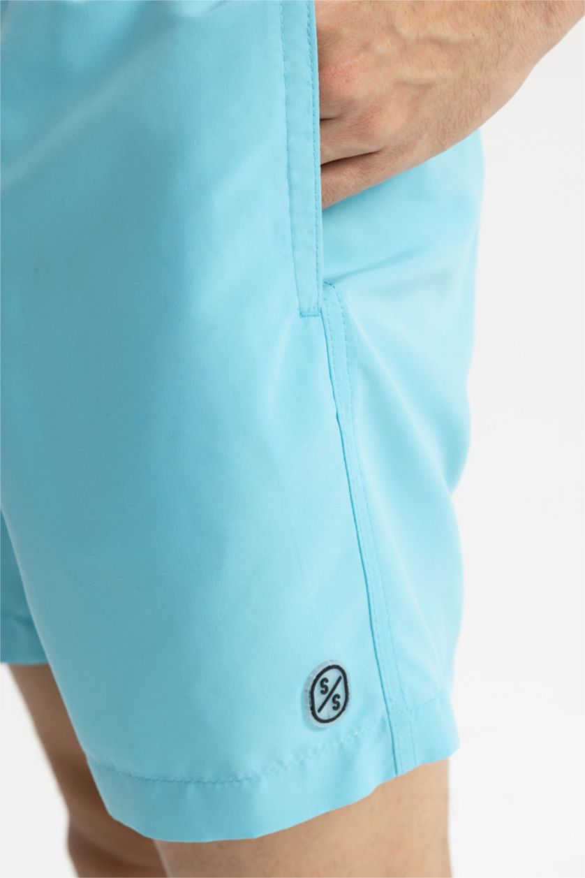 HOMME Turquoise Short de Bain Basique à Courte Longueur