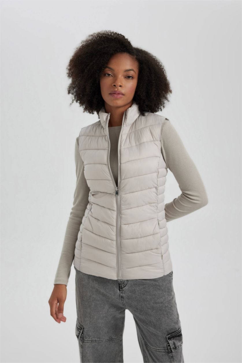 Kadın Kum Regular Fıt Yelek