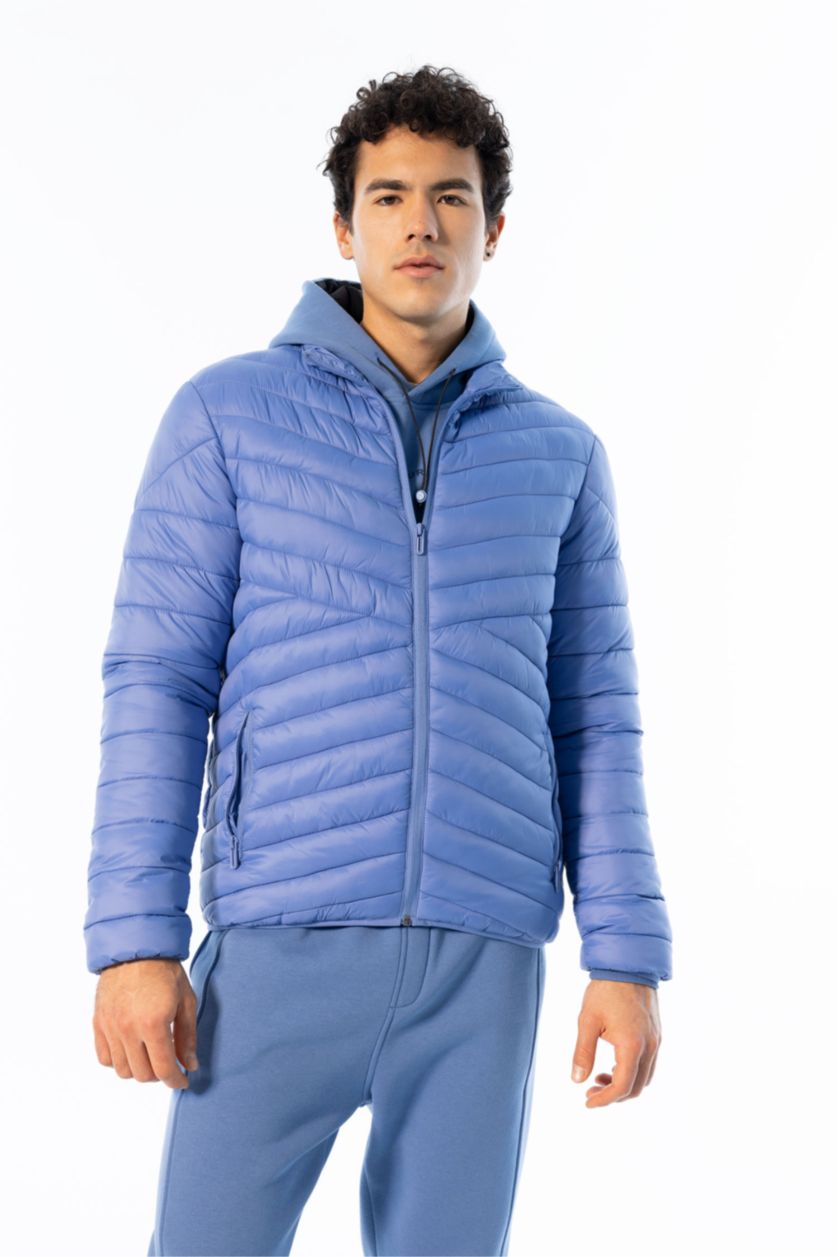 MAN Dark Blue Defacto Fit Standard Fit Coat