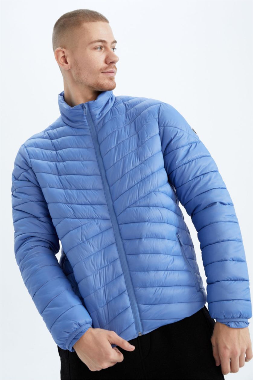 MAN Dark Blue Defacto Fit Standard Fit Coat