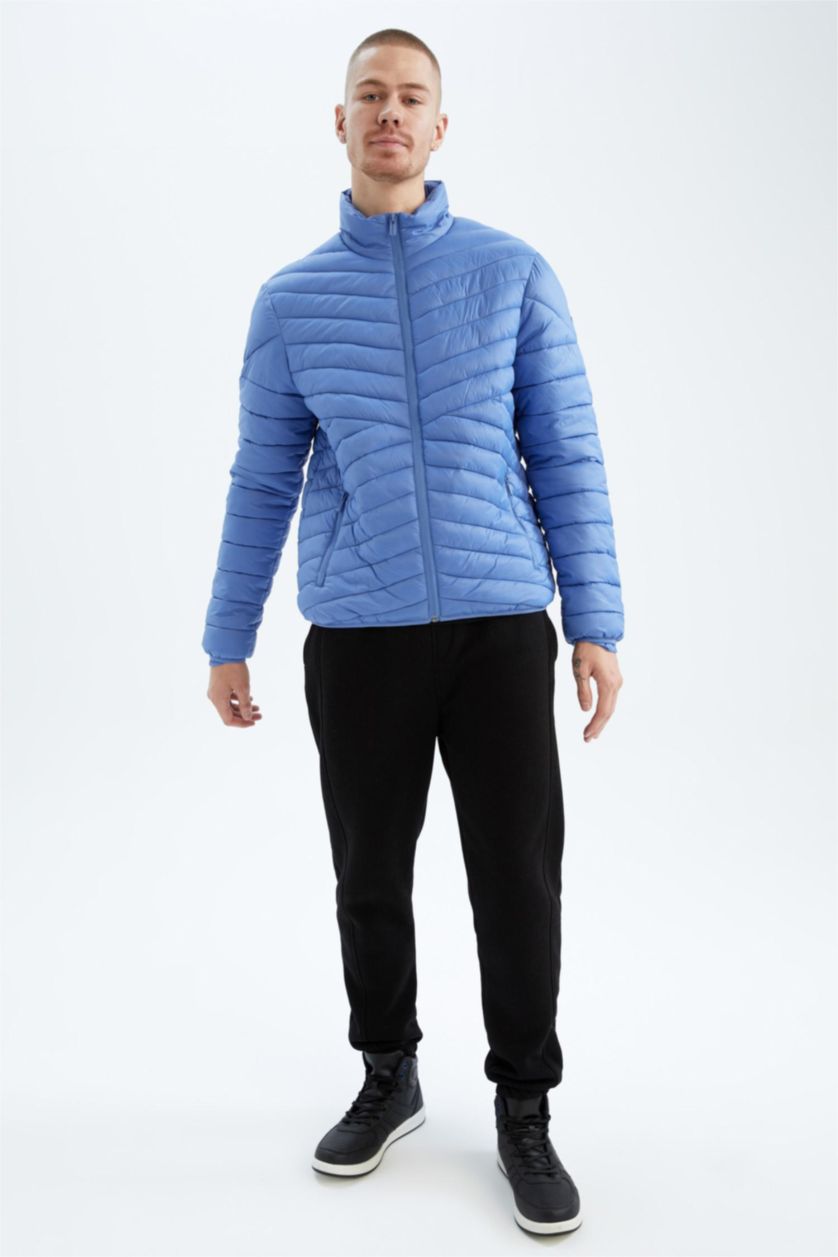 MAN Dark Blue Defacto Fit Standard Fit Coat