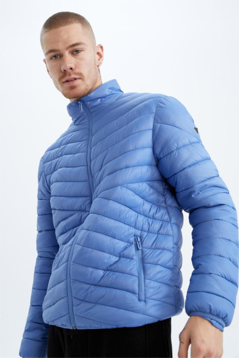 MAN Dark Blue Defacto Fit Standard Fit Coat