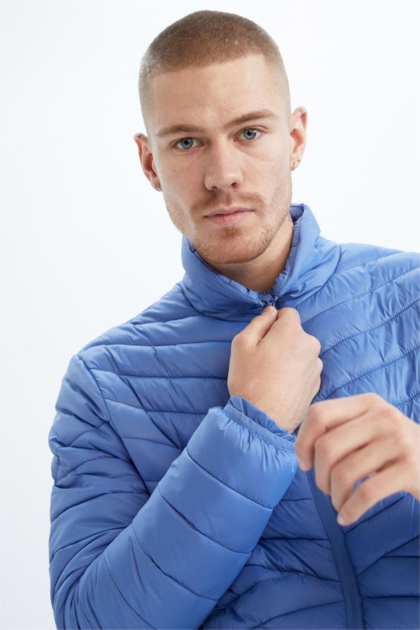 MAN Dark Blue Defacto Fit Standard Fit Coat