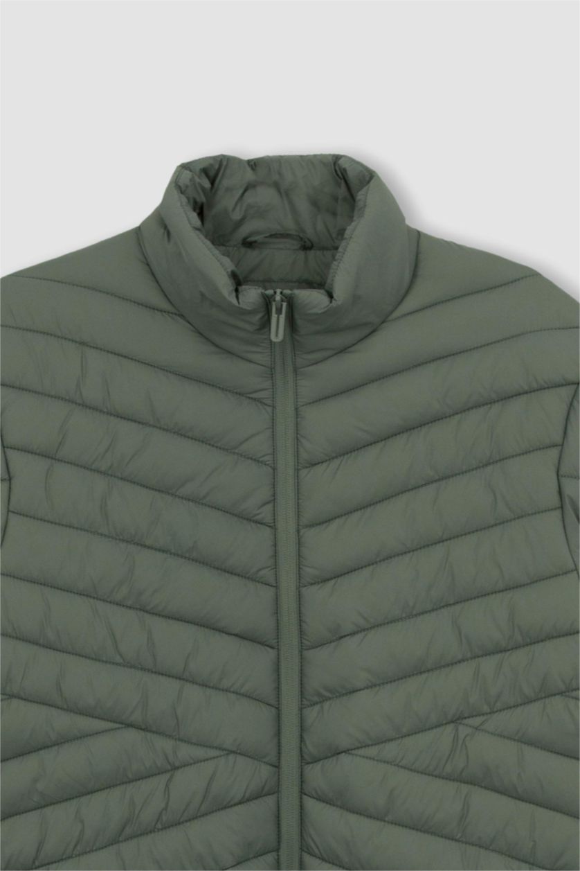 MAN Light Khaki Defacto Fit Standard Fit Coat