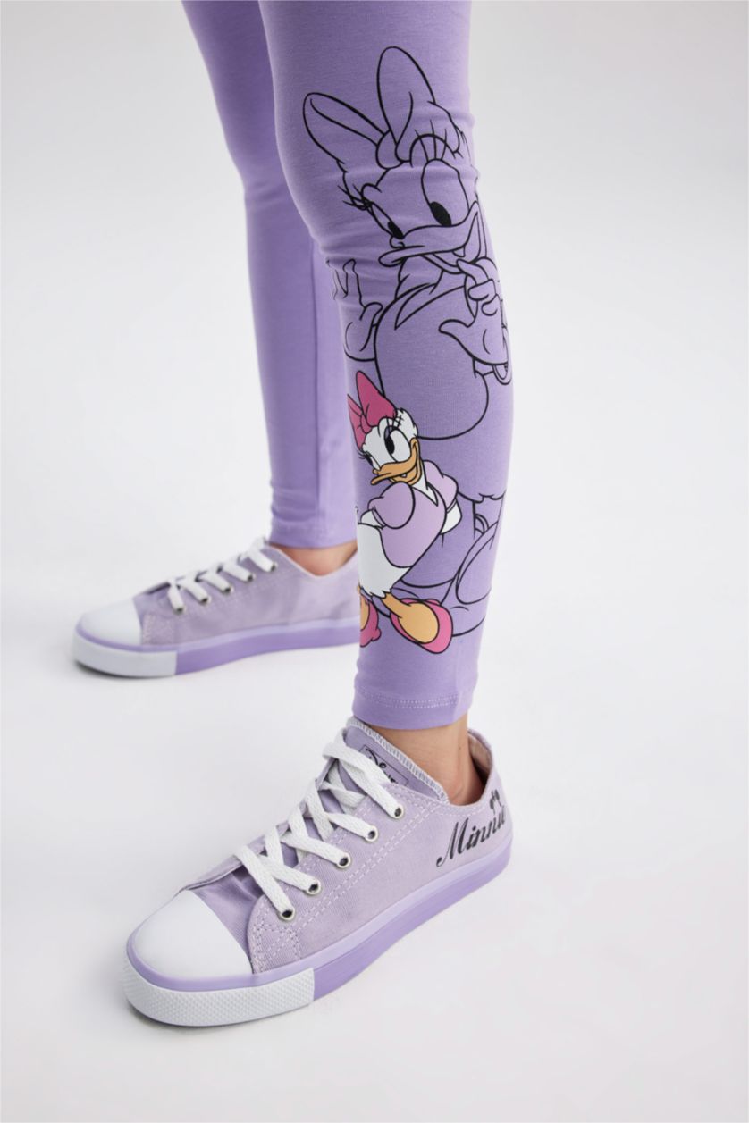 GIRLS & TEENS Lilac Girl High Waisted Daisy Duck Printed Leggings