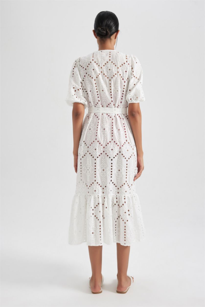 Woman Ecru Regular Fit Beachwear