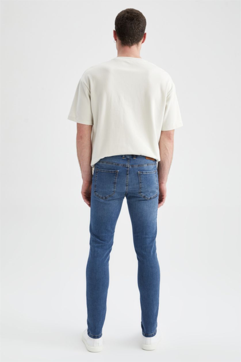 Man Blue Super Skinny Fit Straight Leg Jeans