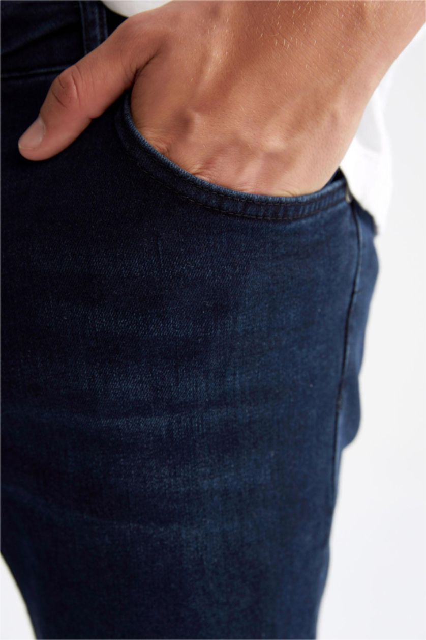 HOMME Indigo Jean Sergio Coupe Droite À Taille Normale