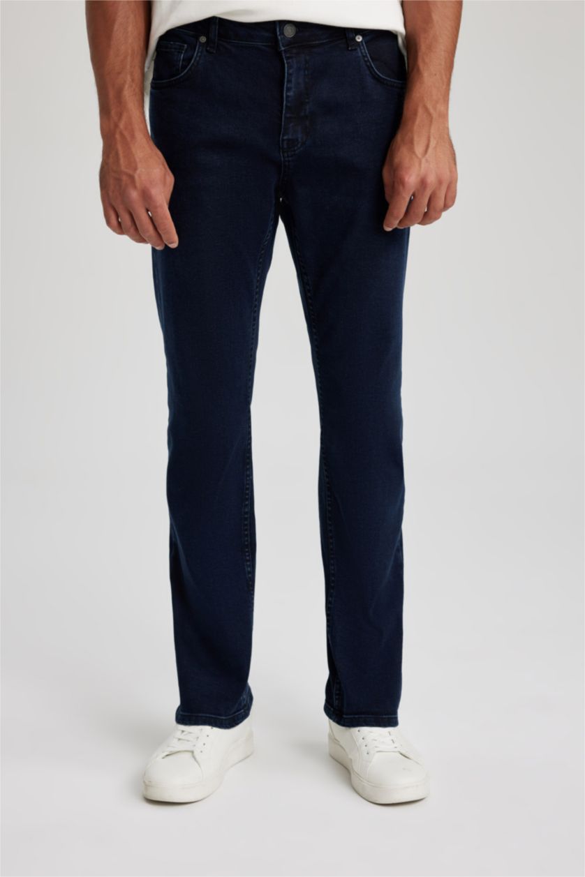 Man Blue Black Sergio Regular Fit Trousers