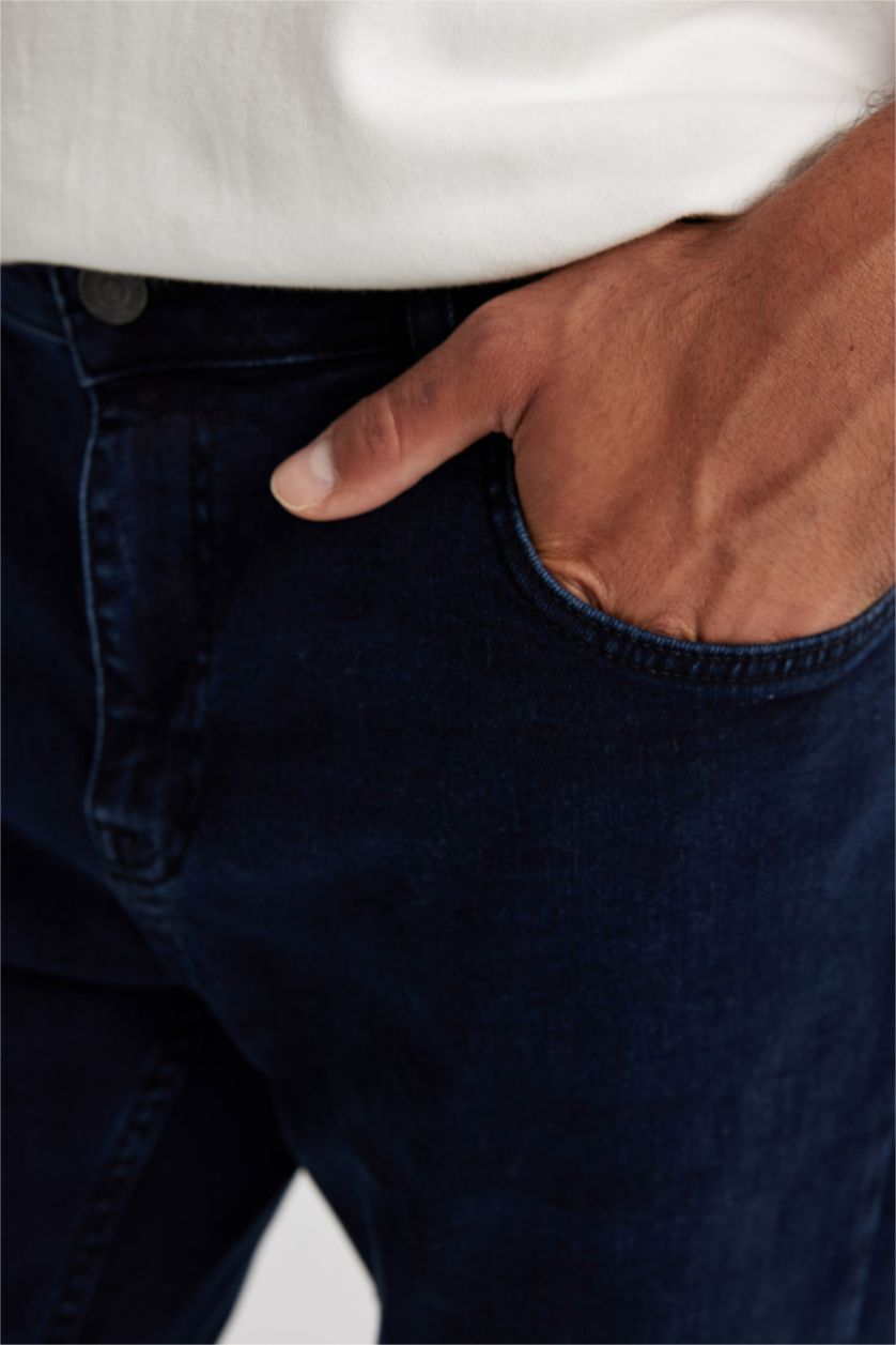 Man Blue Black Sergio Regular Fit Trousers