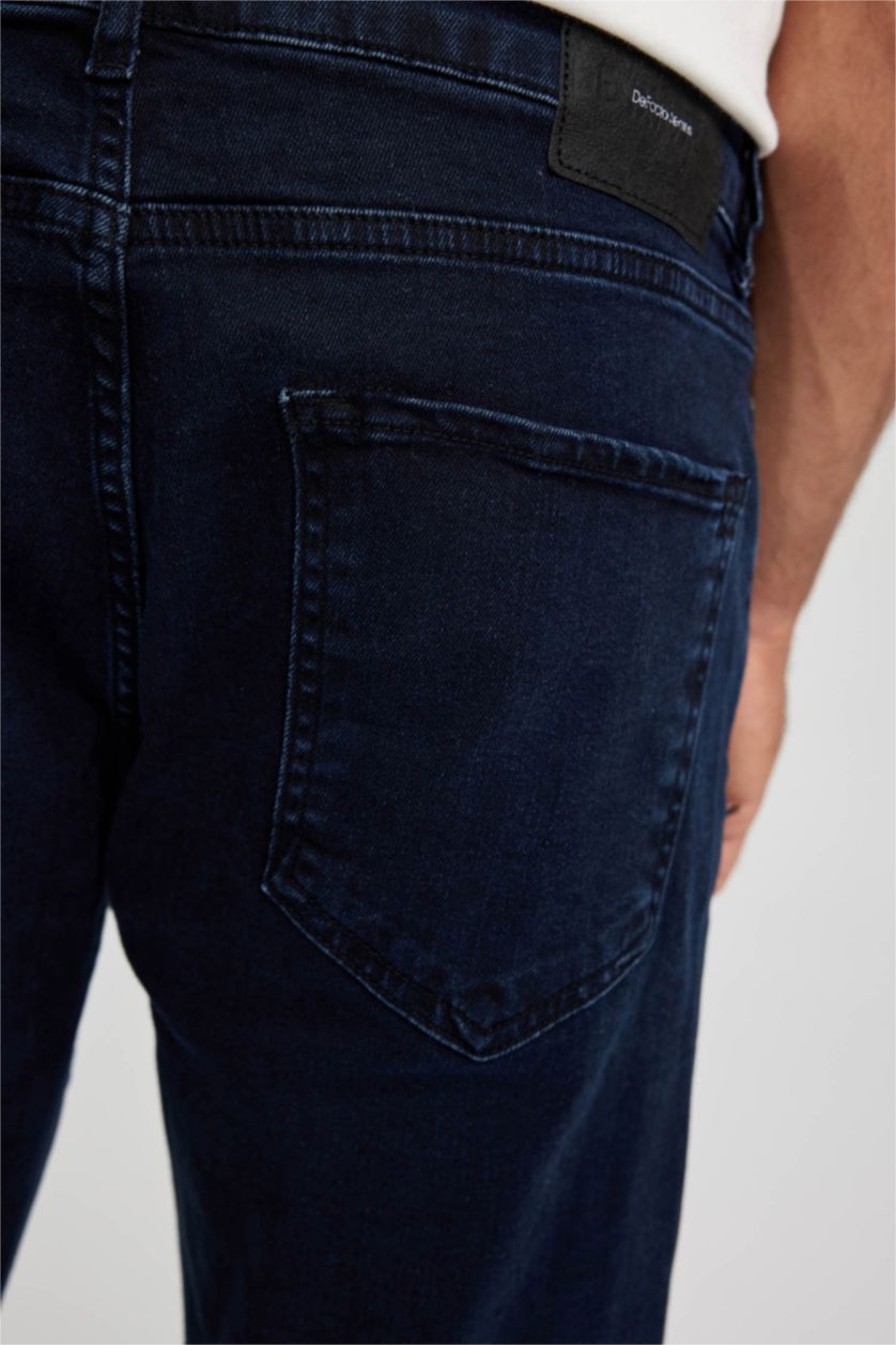 Man Blue Black Sergio Regular Fit Trousers