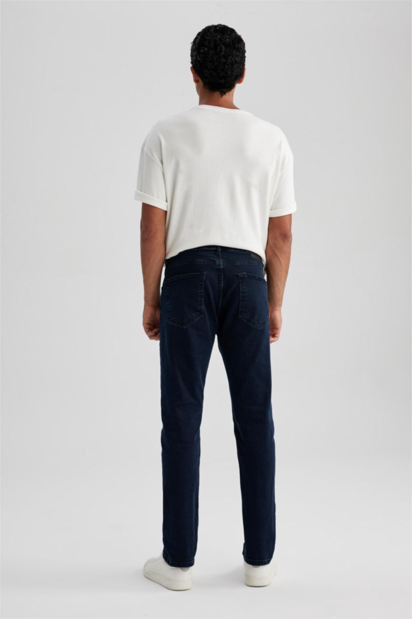 Man Blue Black Sergio Regular Fit Trousers
