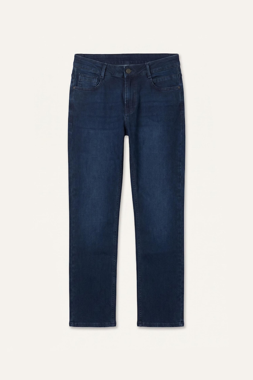 Erkek Mavi Siyah Sergio Regular Fit Jean Pantolon