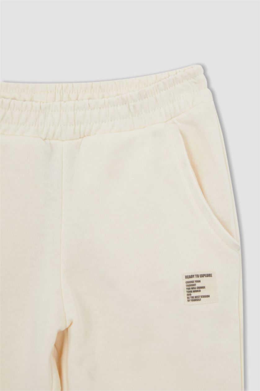 GIRLS & TEENS Beige Girl Jogger Standard Fit Pocket Detailed Jogger Tracksuit Bottom