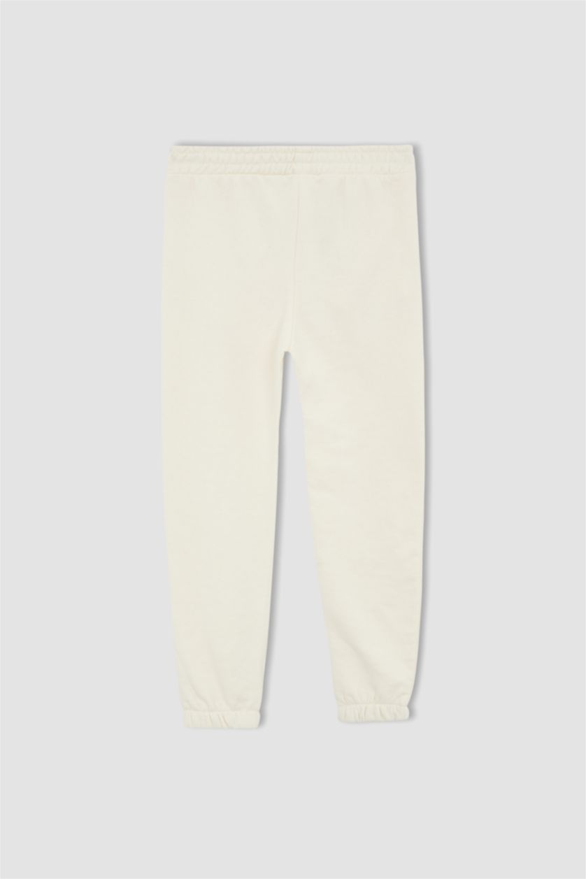 GIRLS & TEENS Beige Girl Jogger Standard Fit Pocket Detailed Jogger Tracksuit Bottom