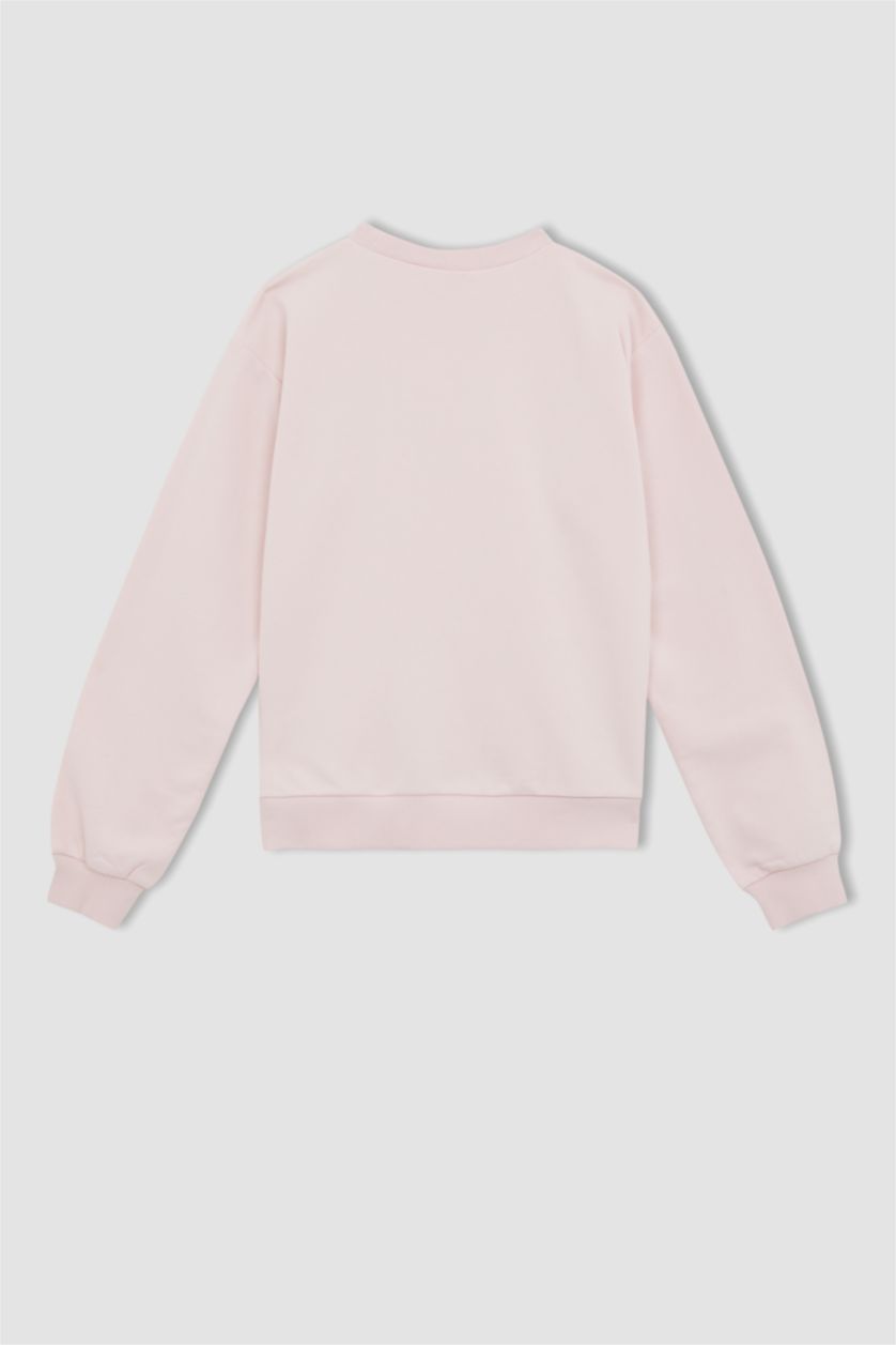 Kız Çocuk - Genç Kız Açık Somon Kız Çocuk Barbie Sweatshirt Tayt Takım