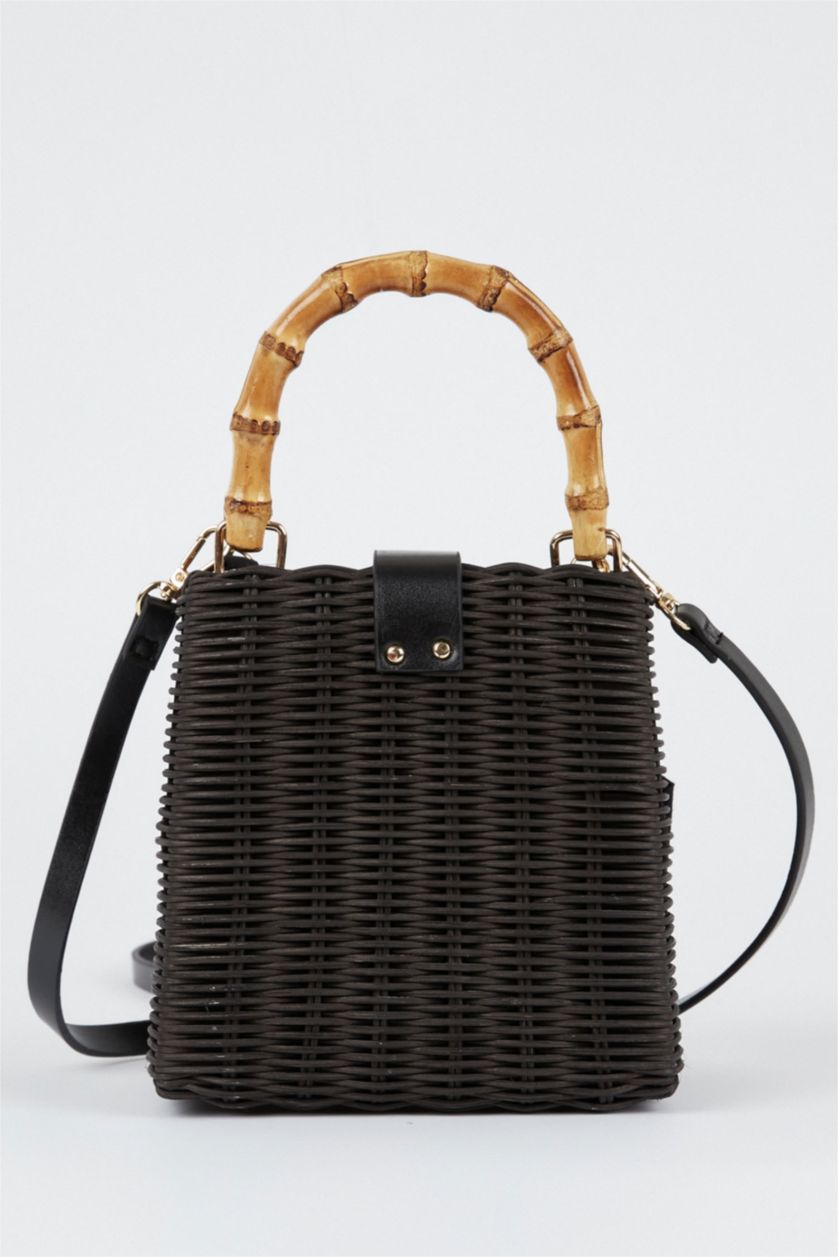 Kadın Siyah Kadın Büyük Hasır El Çantası