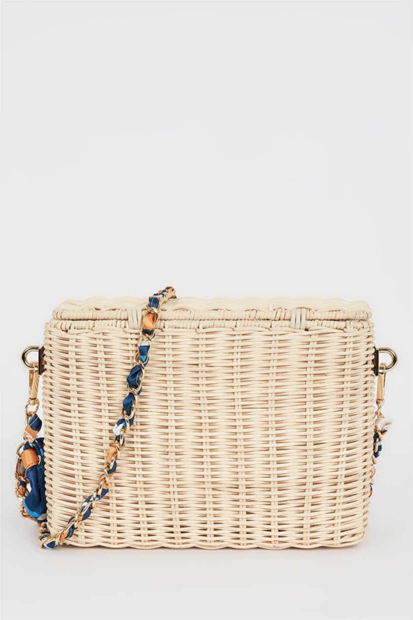 Kadın Kum Hasır Çapraz Çanta