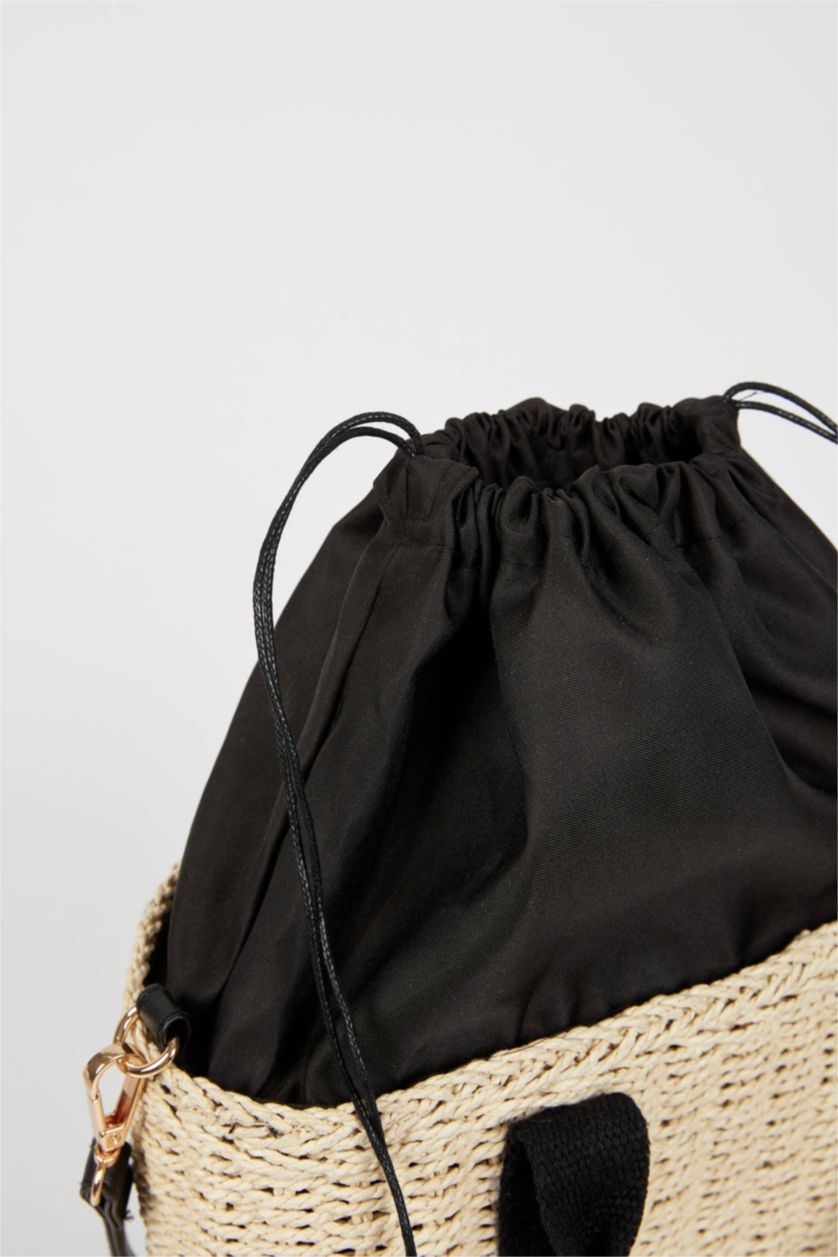 Kadın Kum Kadın Büyük Hasır Çapraz Çanta