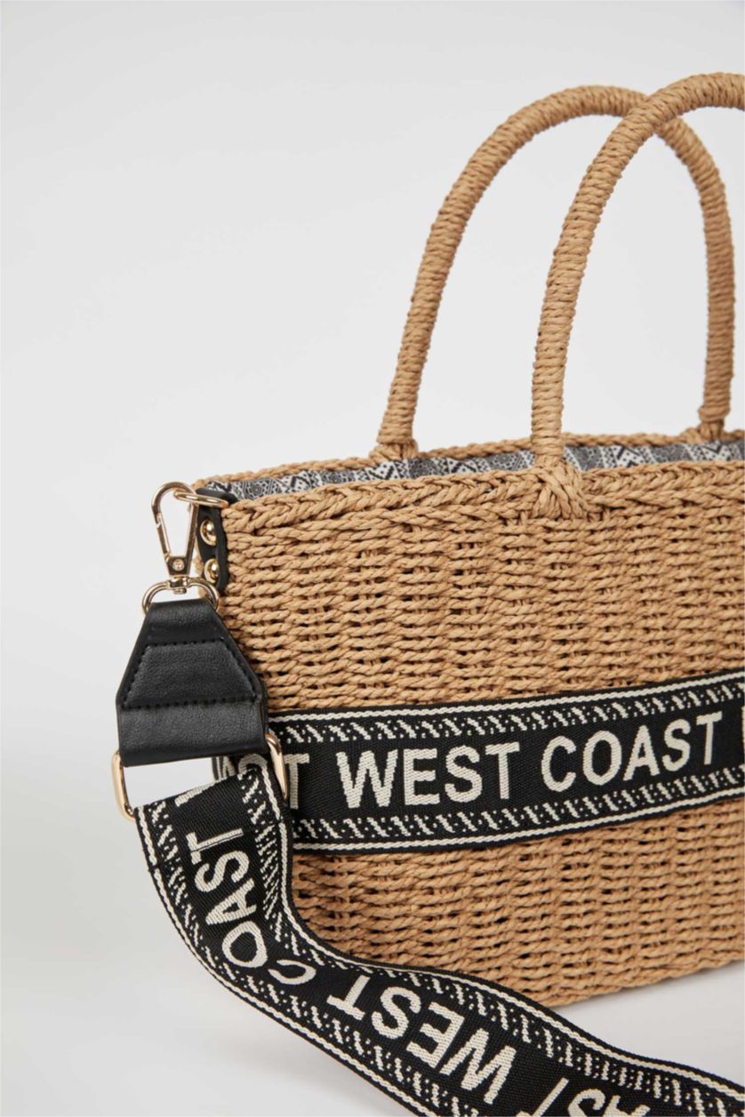 Kadın Vizon Kadın Büyük Hasır Çapraz Çanta