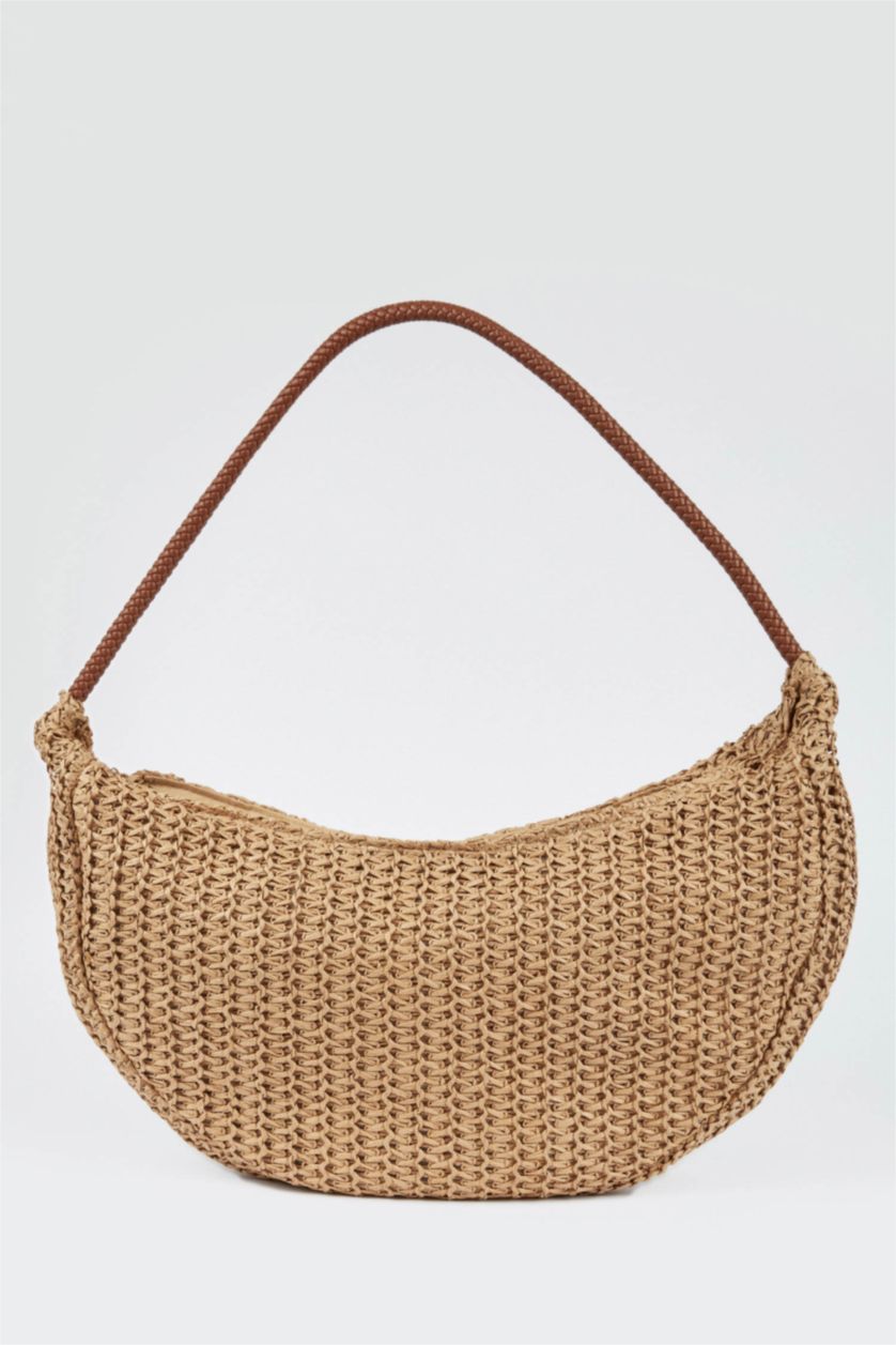 FEMME Beige Sac bandoulière Osier