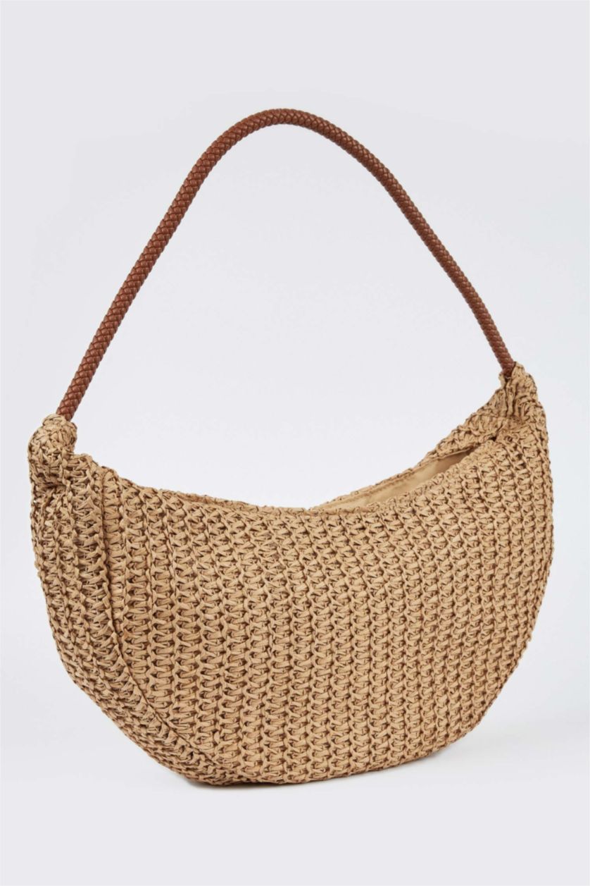 FEMME Beige Sac bandoulière Osier