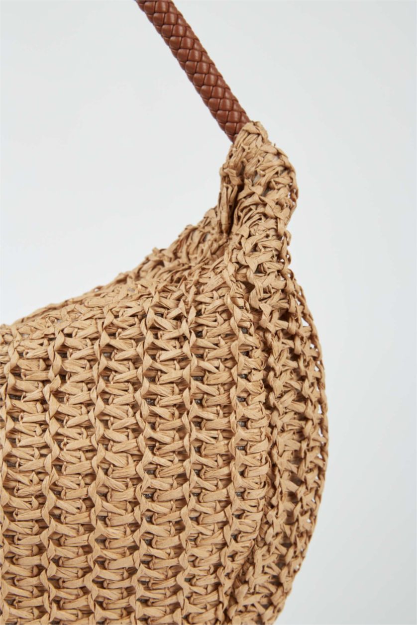 FEMME Beige Sac bandoulière Osier