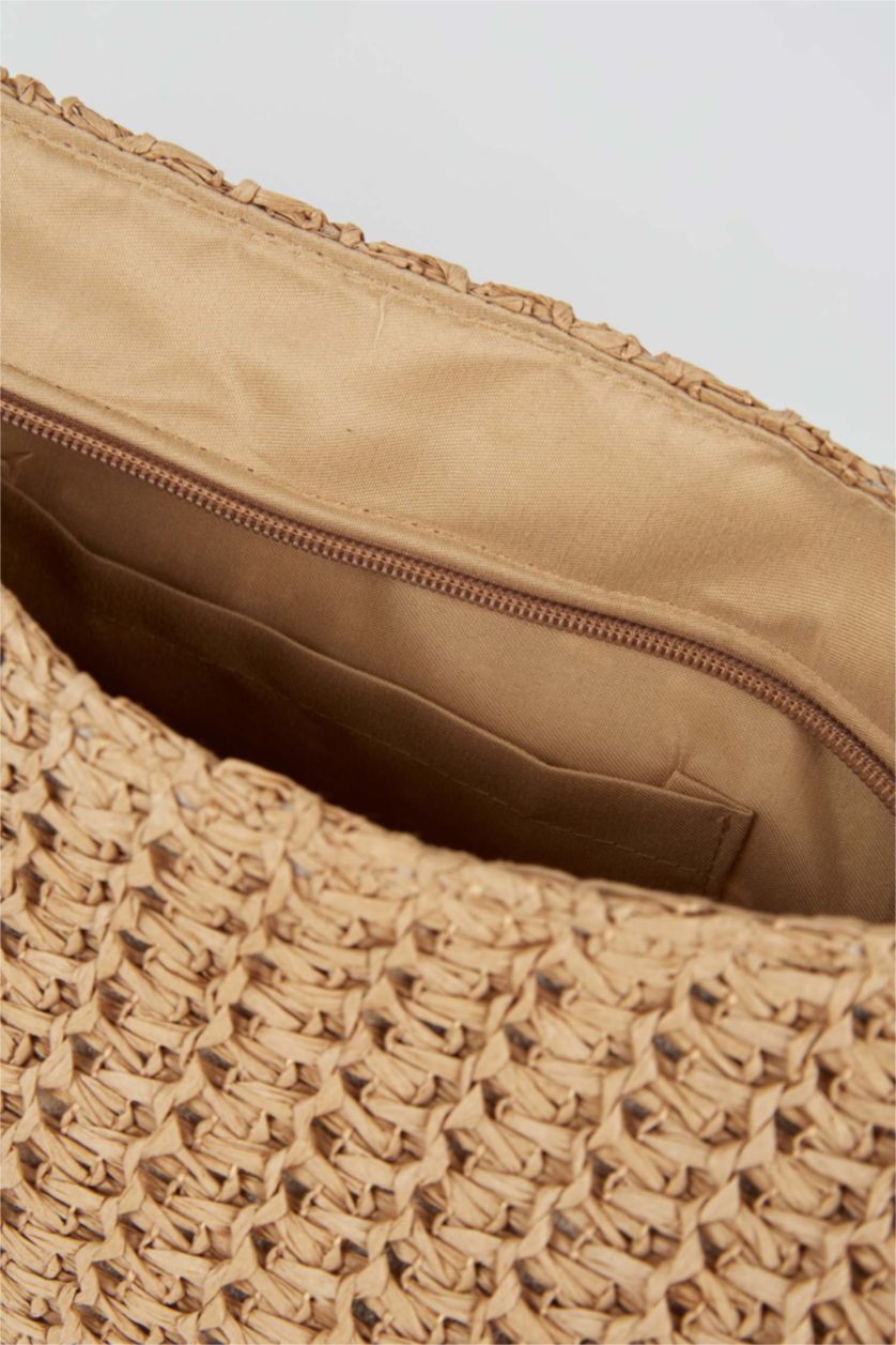 FEMME Beige Sac bandoulière Osier