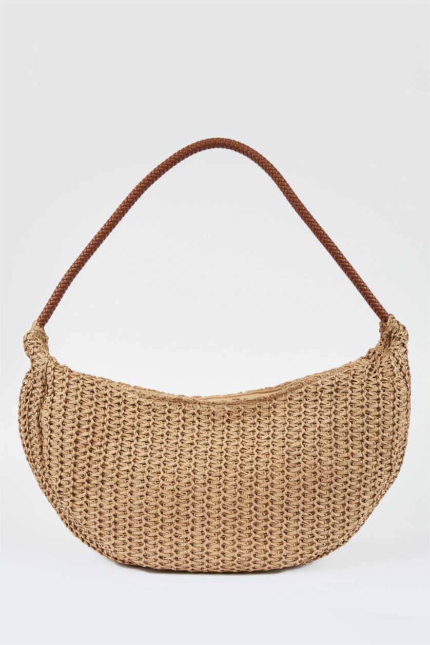 FEMME Beige Sac bandoulière Osier