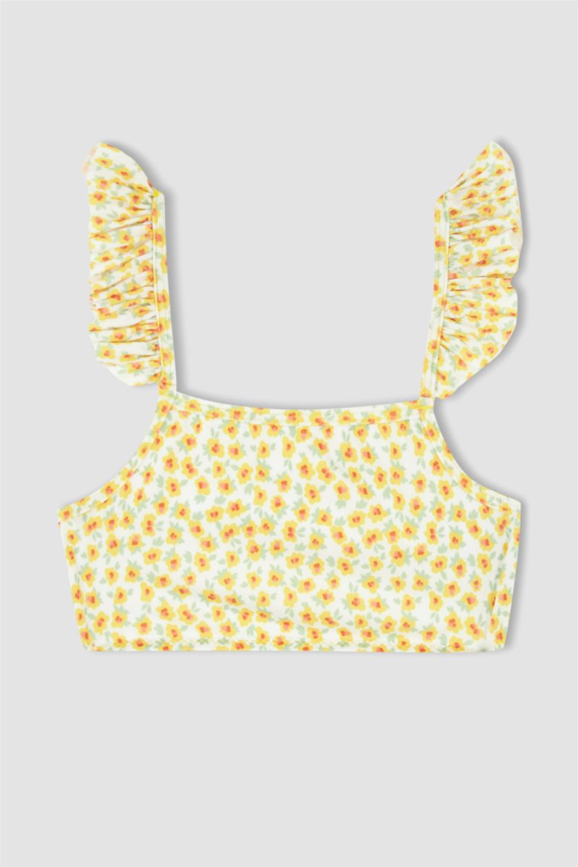 GIRLS & TEENS White Girl Patterned Flexible Bikini Set