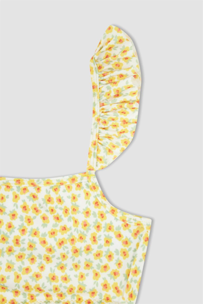 GIRLS & TEENS White Girl Patterned Flexible Bikini Set