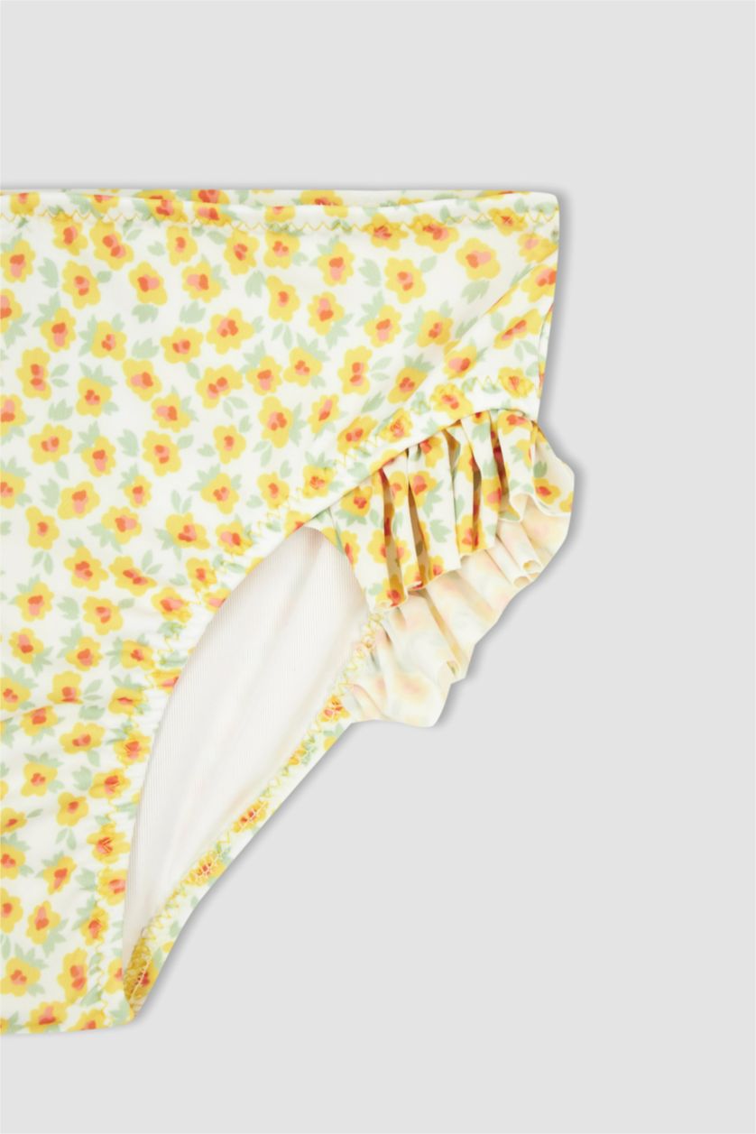 GIRLS & TEENS White Girl Patterned Flexible Bikini Set