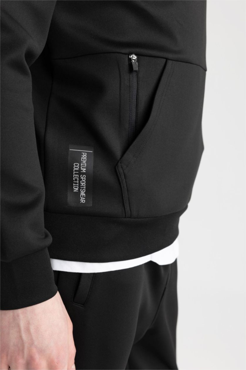 HOMME Noir Defacto Fit Sweat-Shirt À Capuche Coupe Standard Sportsman