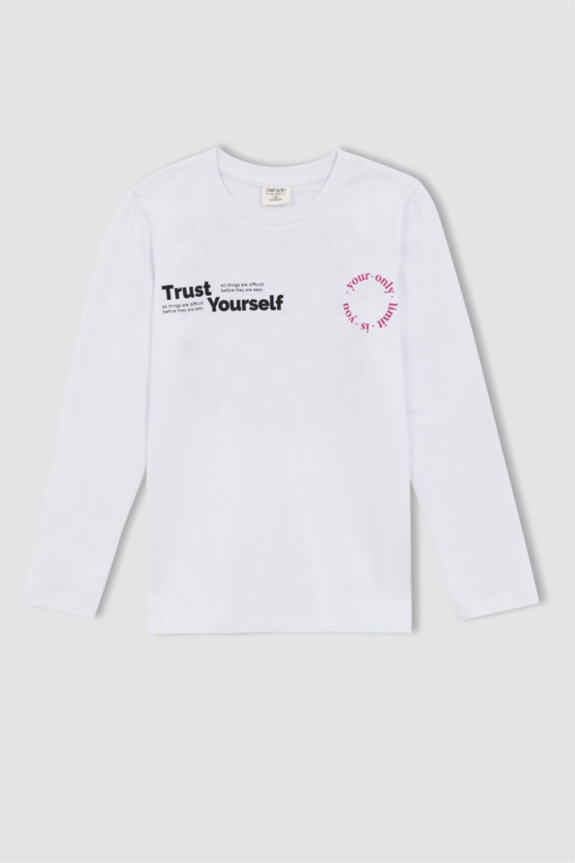 BOYS & TEENS White Boy 2 Pack Regular Fit Long Sleeve Printed T-Shirt