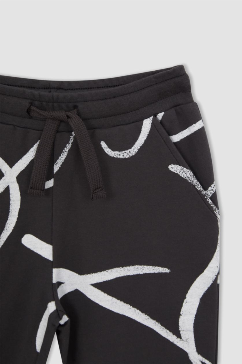 Erkek Çocuk - Genç Erkek Antrasit Erkek Çocuk Desenli Bisiklet Yaka 2'li Takım