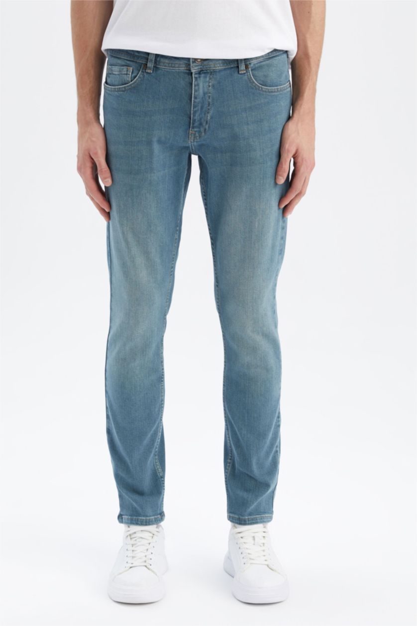 MAN Light Green Pedro Slim Fit Super Skinny Hem Jeans