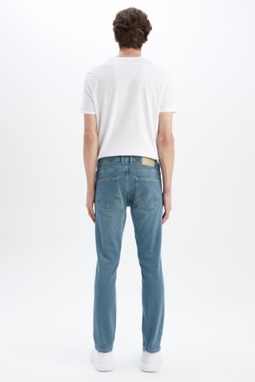 MAN Light Green Pedro Slim Fit Super Skinny Hem Jeans