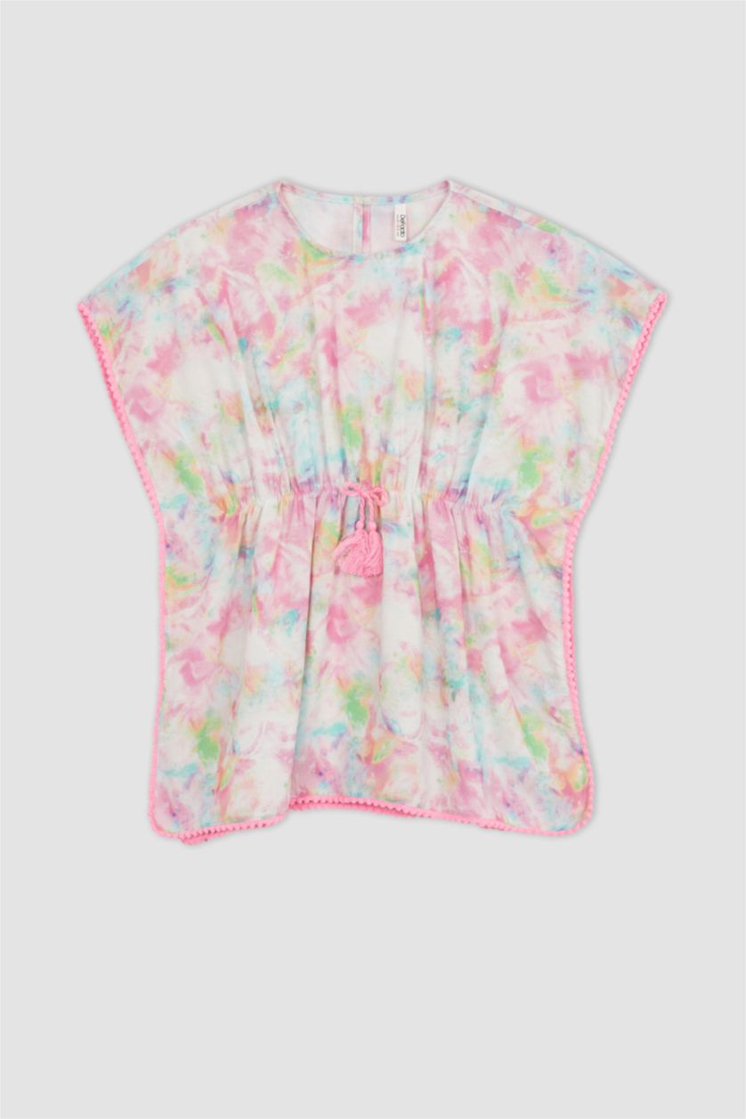 Девочки и подростки Светло-розовый Парео с принтом для девочек