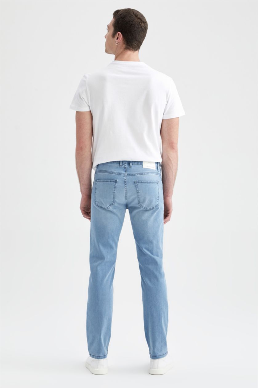 Erkek Açık Mavi Sergio Regular Fit Normal Kalıp Normal Bel Boru Paça Jean Pantolon