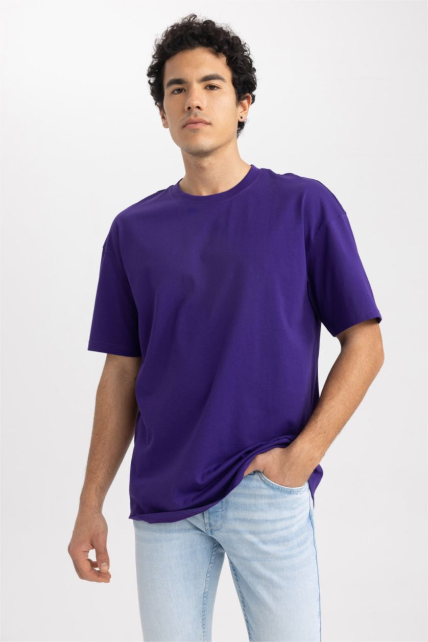 MAN Dark Purple Coool Comfort Fit Crew Neck T-Shirt