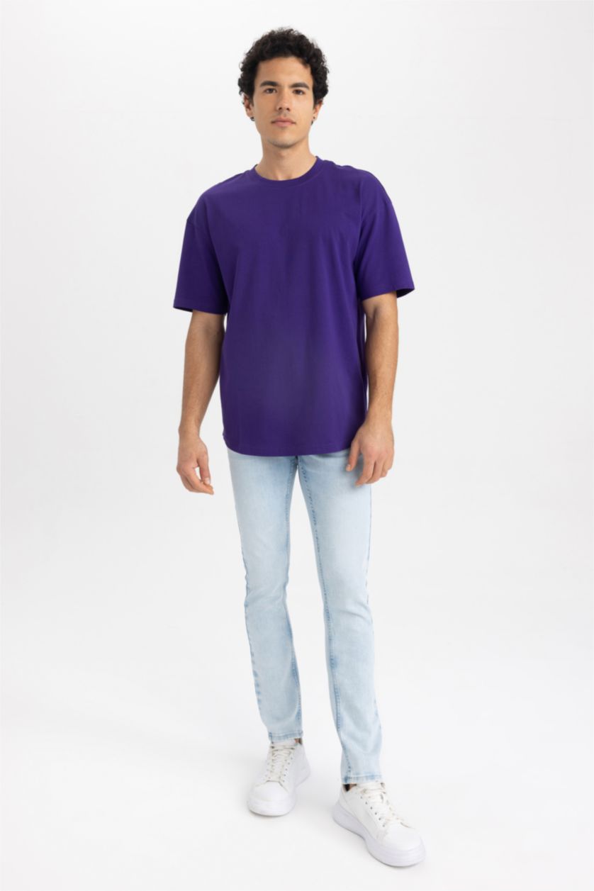 MAN Dark Purple Coool Comfort Fit Crew Neck T-Shirt