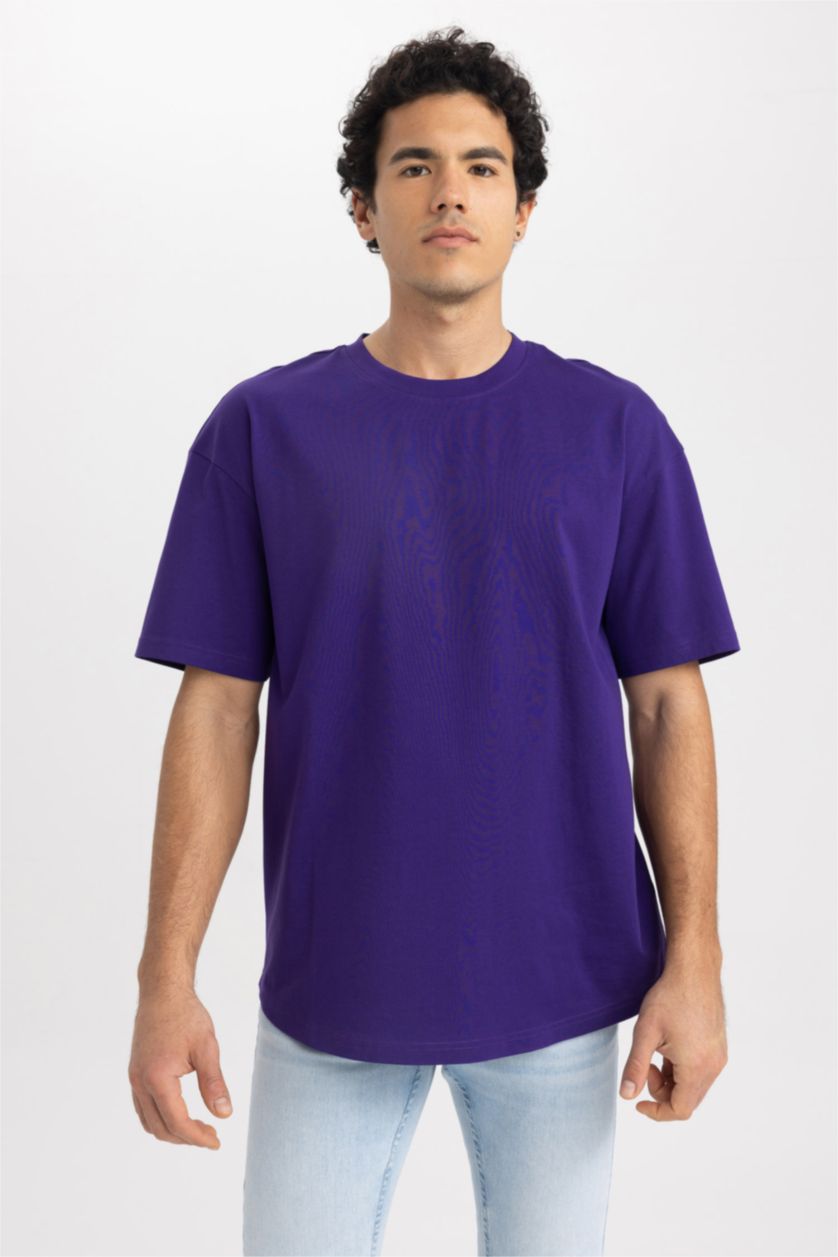 MAN Dark Purple Coool Comfort Fit Crew Neck T-Shirt