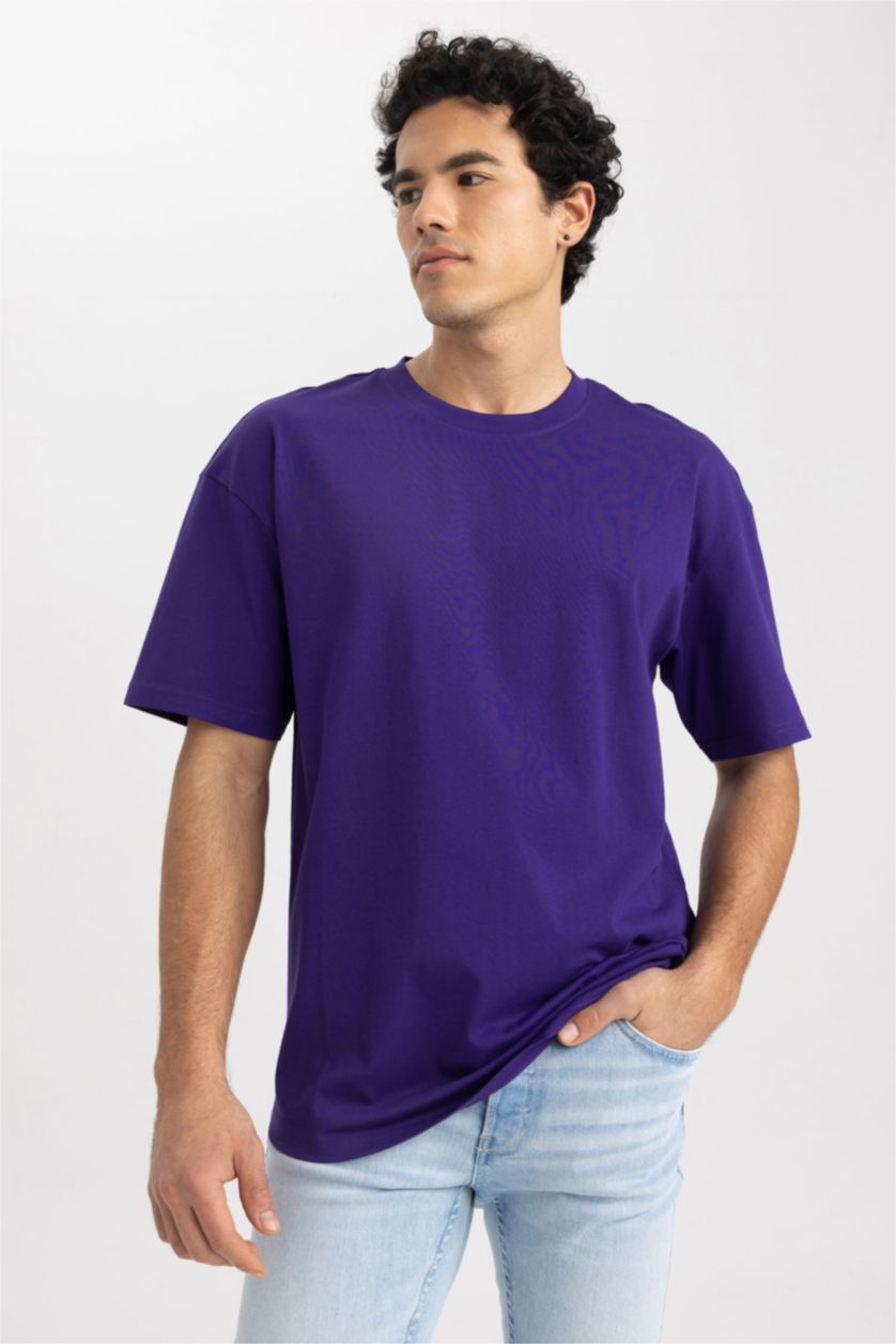 MAN Dark Purple Coool Comfort Fit Crew Neck T-Shirt