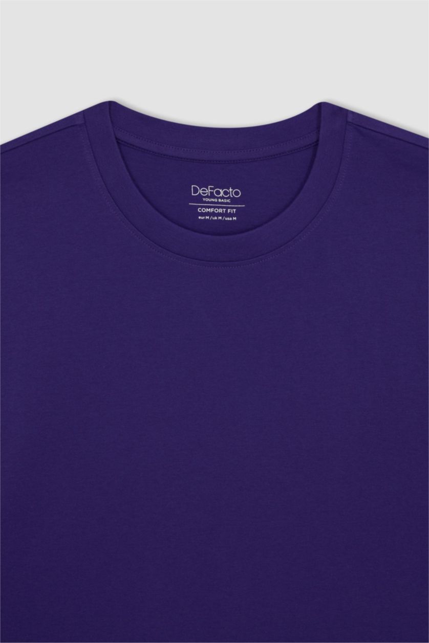 MAN Dark Purple Coool Comfort Fit Crew Neck T-Shirt