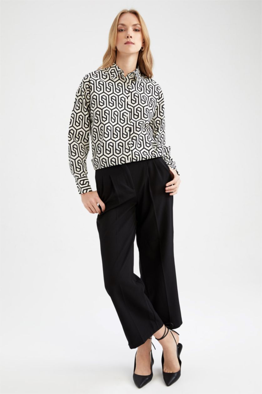 FEMME Écru Chemise oversize en popeline à manches longues