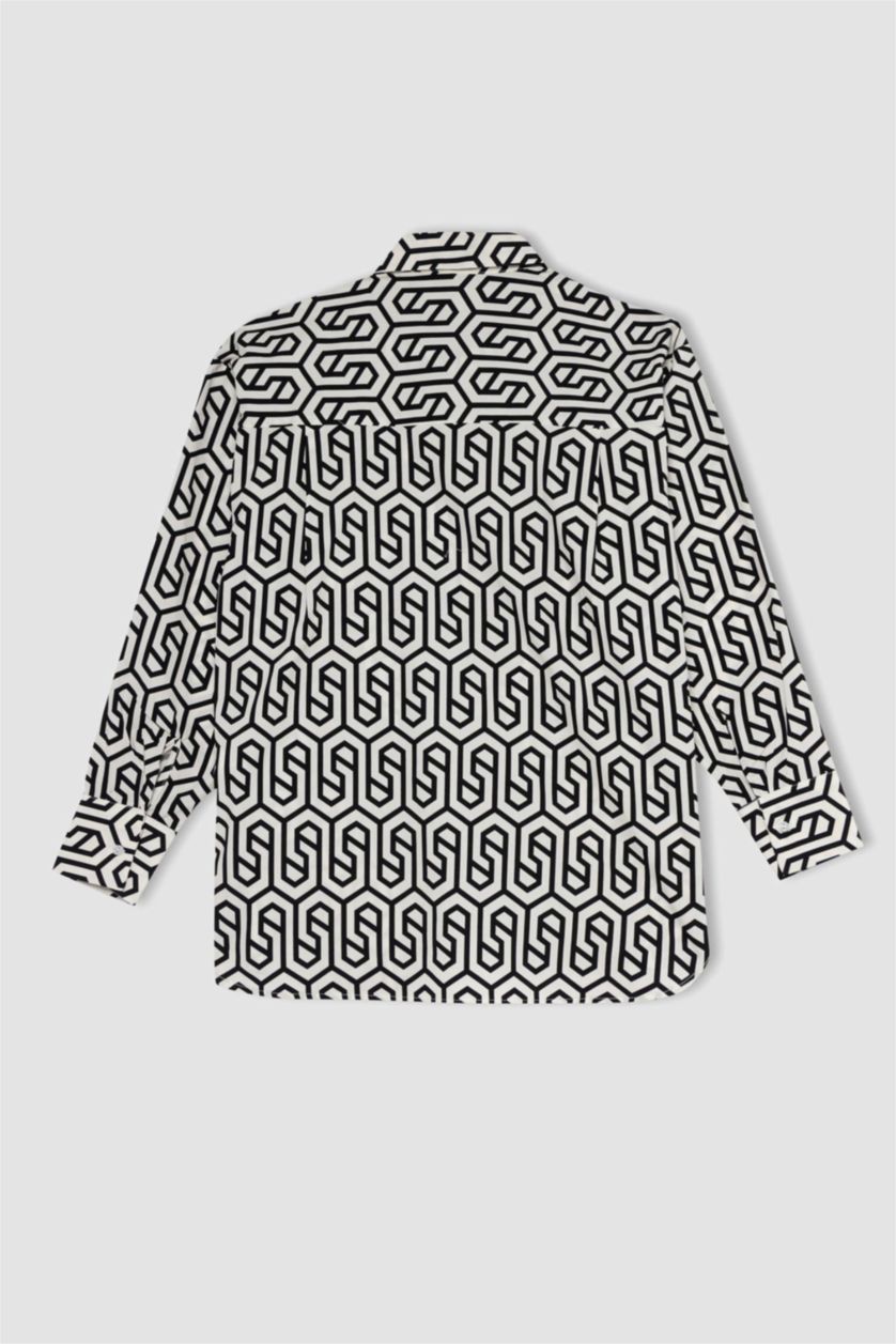 FEMME Écru Chemise oversize en popeline à manches longues