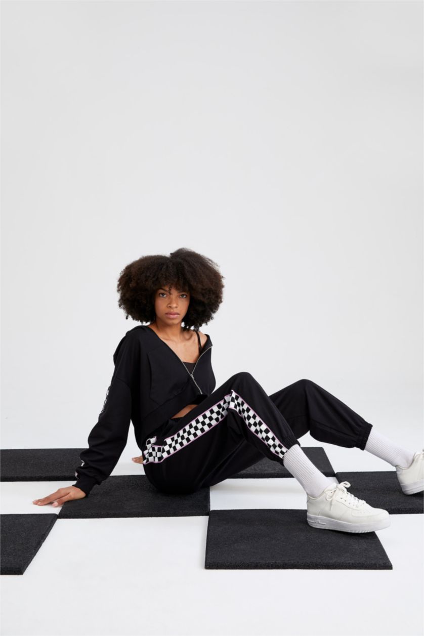 FEMME Noir Pantalon Tissu Sweat Fin Coupe standard DeFactoFit Jogging